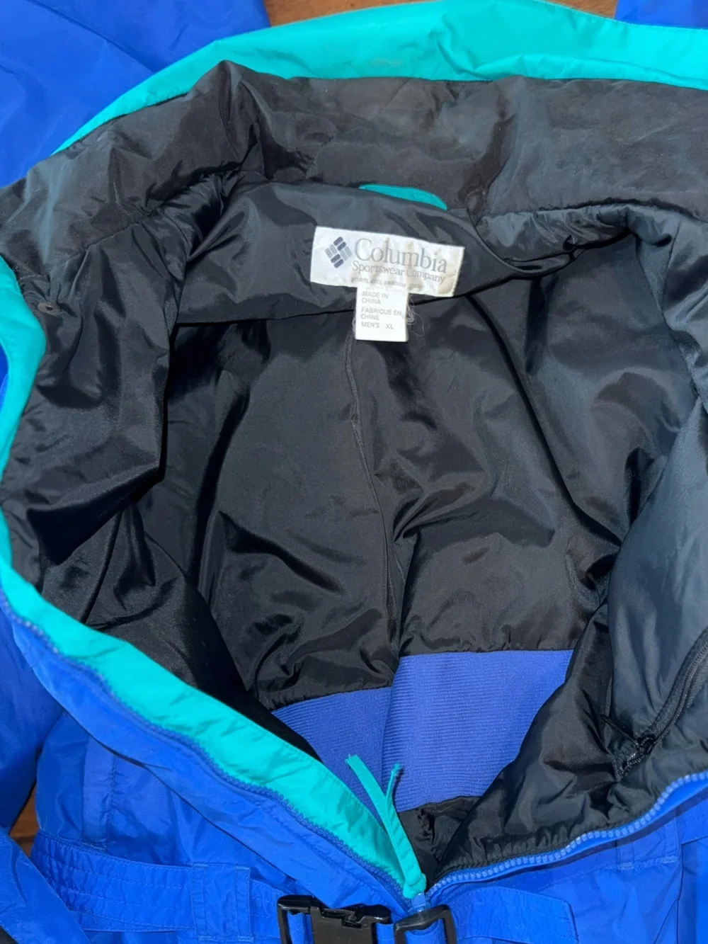 Columbia Vintage 90s Ski Snow Suit One Piece Men’s XL Blue Teal Snowsuit